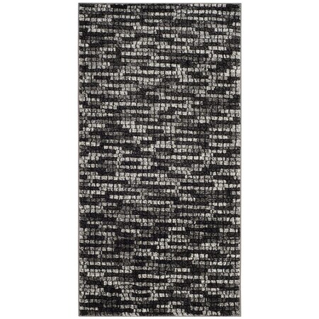 Flowers First 2 ft. 7 in. x 5 ft. Porcello Power Loomed Area Rug, Light Grey & Charcoal - Small Rectangle FL1862550